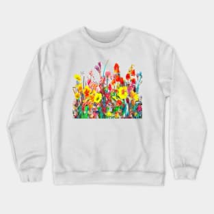 Painted Flower Patch Crewneck Sweatshirt